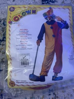Clown Costume Adult One Size Fits Most 