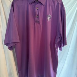 Large Purple FJ Golf Polo Shirt