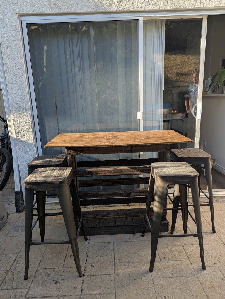 High Wooden Table