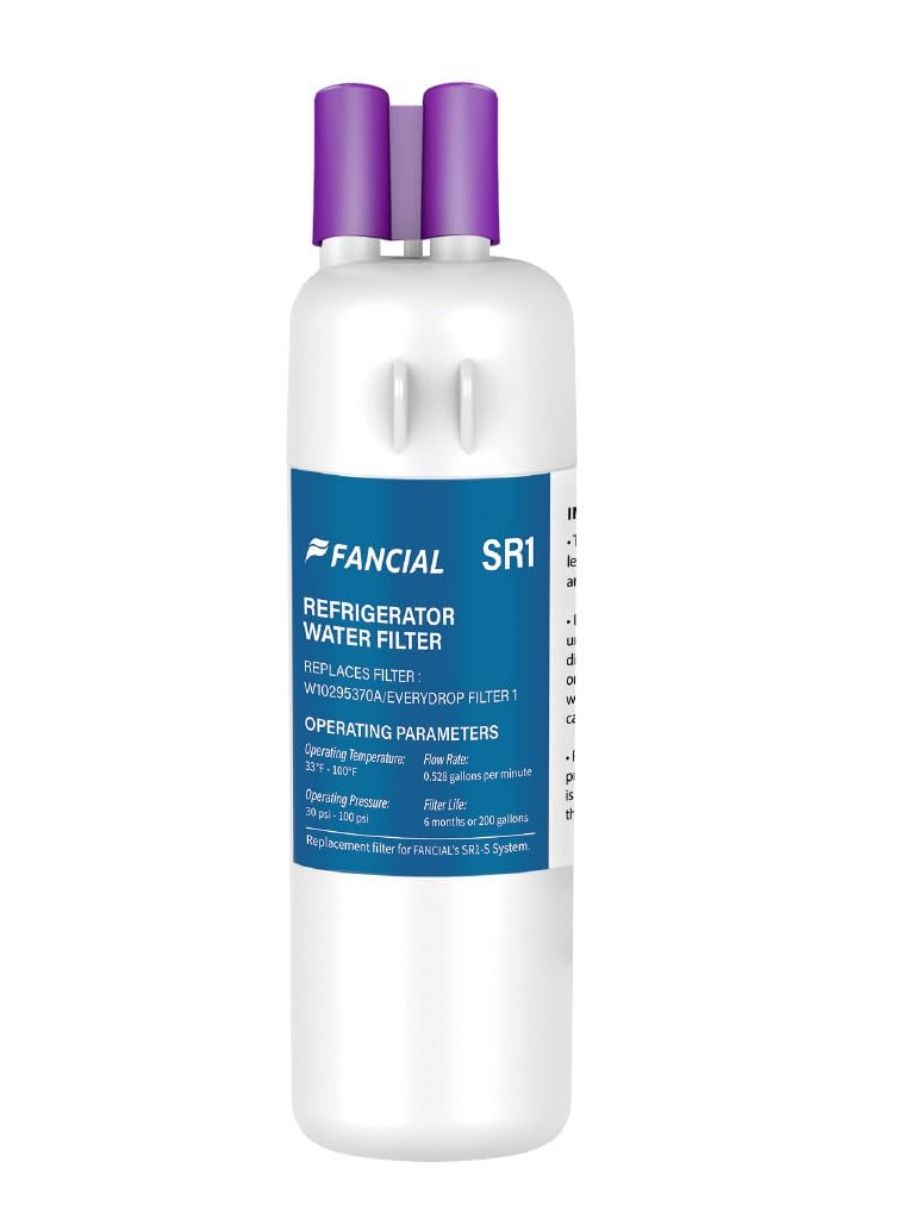 Refrigerator Water Filters Replacement for Whirlpool, Maytag, KitchenAid-Compatible with EDR1RXD1,W10295370A, Filter 1, WHR1RXD1,6-Month Long Life,one