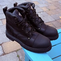 Men's Lehigh Safety Shoes Boot Steel Toe Work Boot 8.5 3E Oil Resistant (Black)