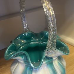 Fenton Small Turqoise Basket