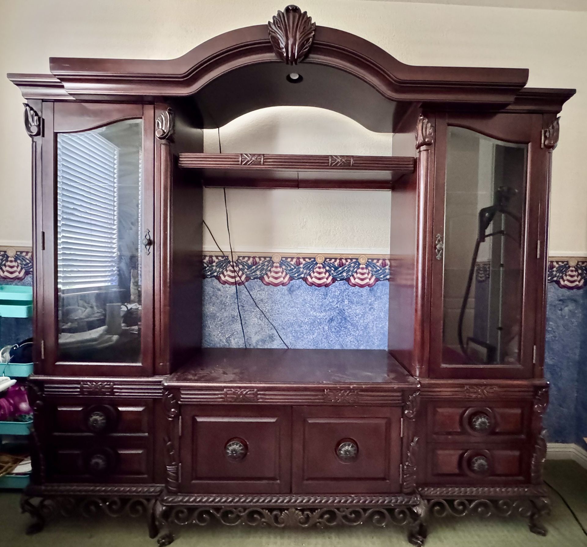 Cherry Wood Entertainment Center