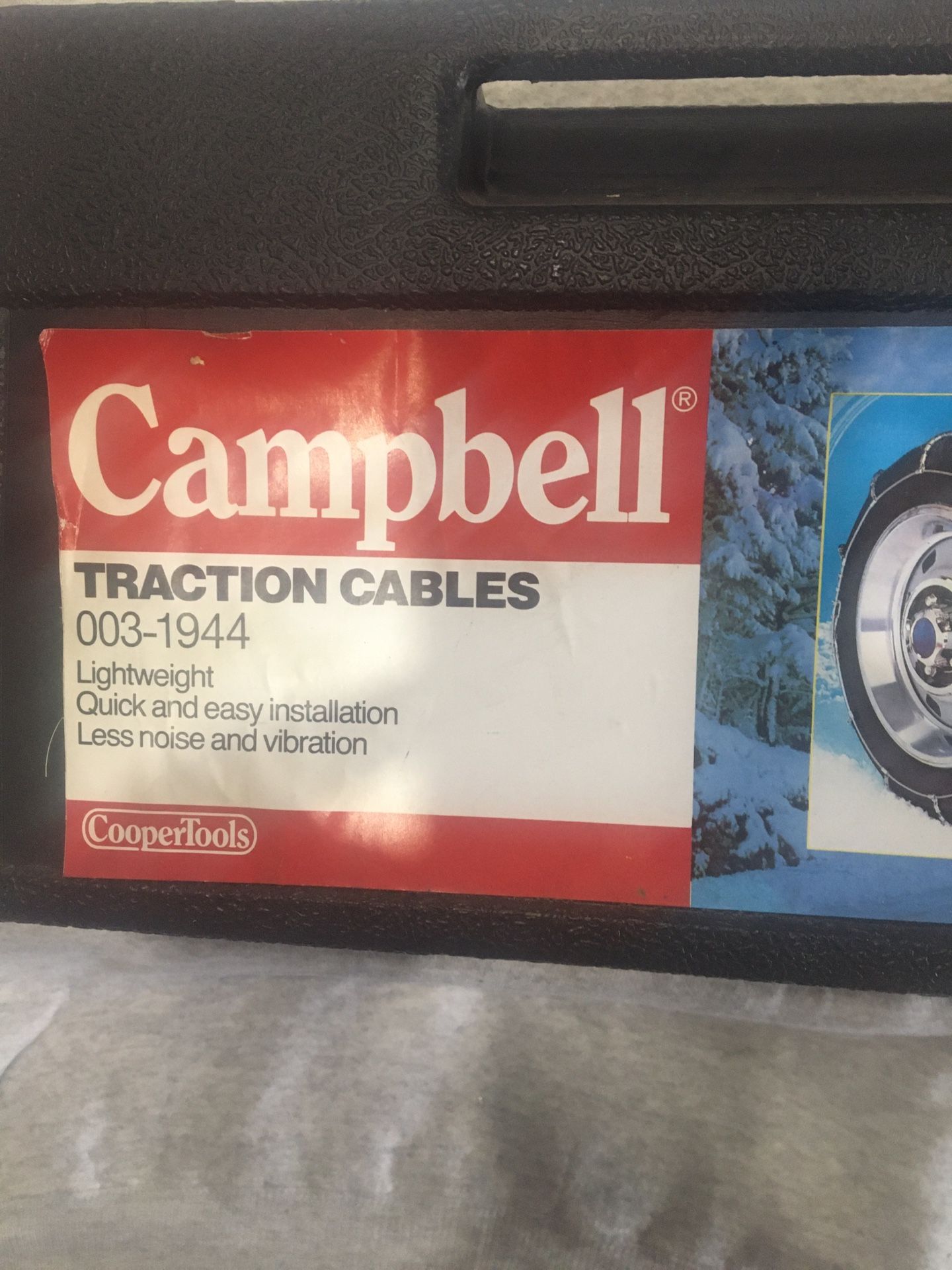 Campbell Tire Chains Snow Chains Cable Chains Ice Snow Tires Car Truck SUV Van New