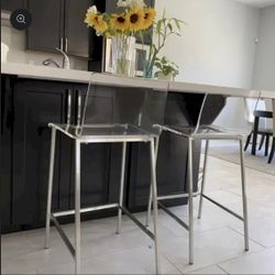 CB2 Vapor Acrylic Counter Stools