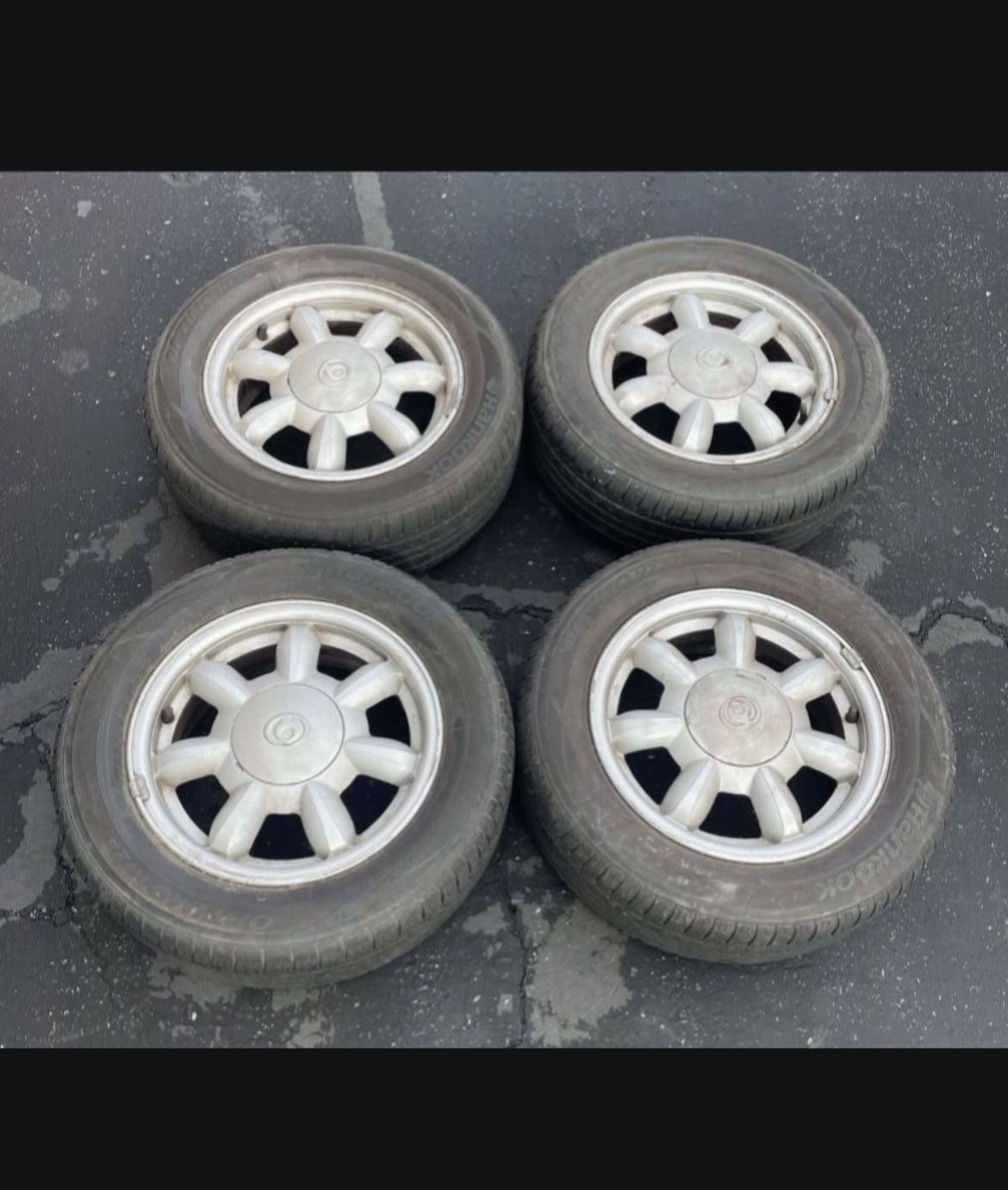 4 - 195/60r14 4x100 Miata Daisy Rims Wheels With Tires 80% Treads ...