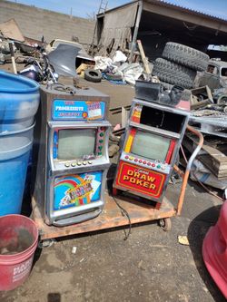 2 Older Poker Machines ..Parts. Or Fix