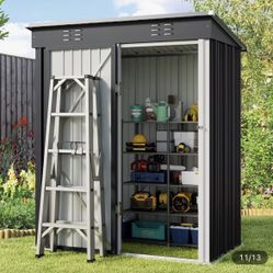 New 3x5ft Metal Storage Shed——grey
