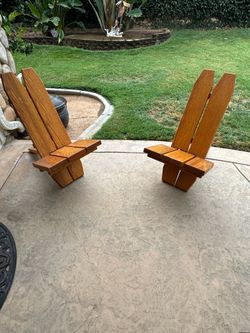 2 Solid oak chairs
