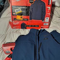 Men's Extra Large M12 Lithium Ion Cordless Navy Blue Heated Jacket Combo