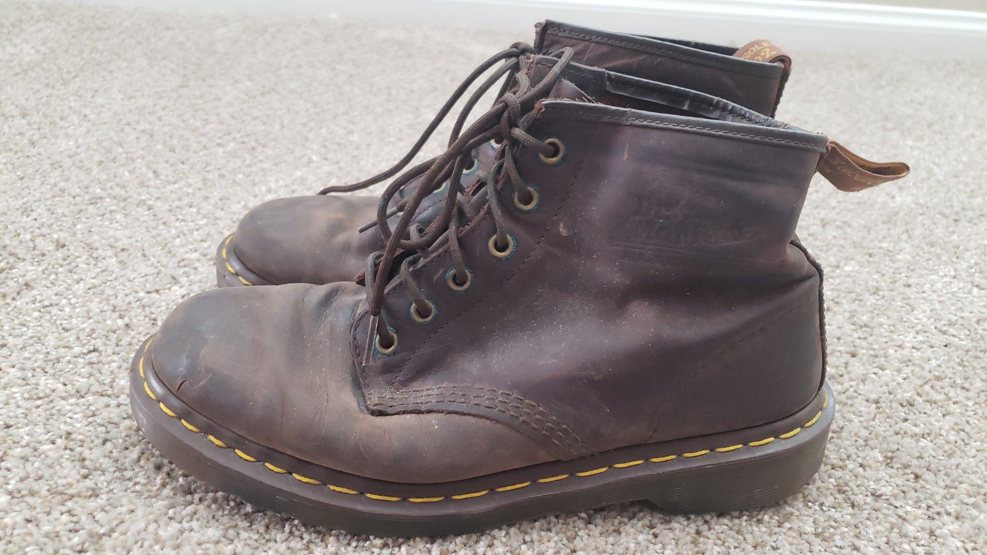 Vintage Mens 90s Doc Martens Brown Leather Boots 9.5 for Sale in ...