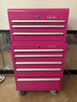 The Official Pink Box: 26-inch 3-drawer top chest & 5-drawer rolling cabinet