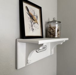 Solid Wood Shelf With Corbels• Laundry shelf•Solid, Sturdy With Tight Joints•