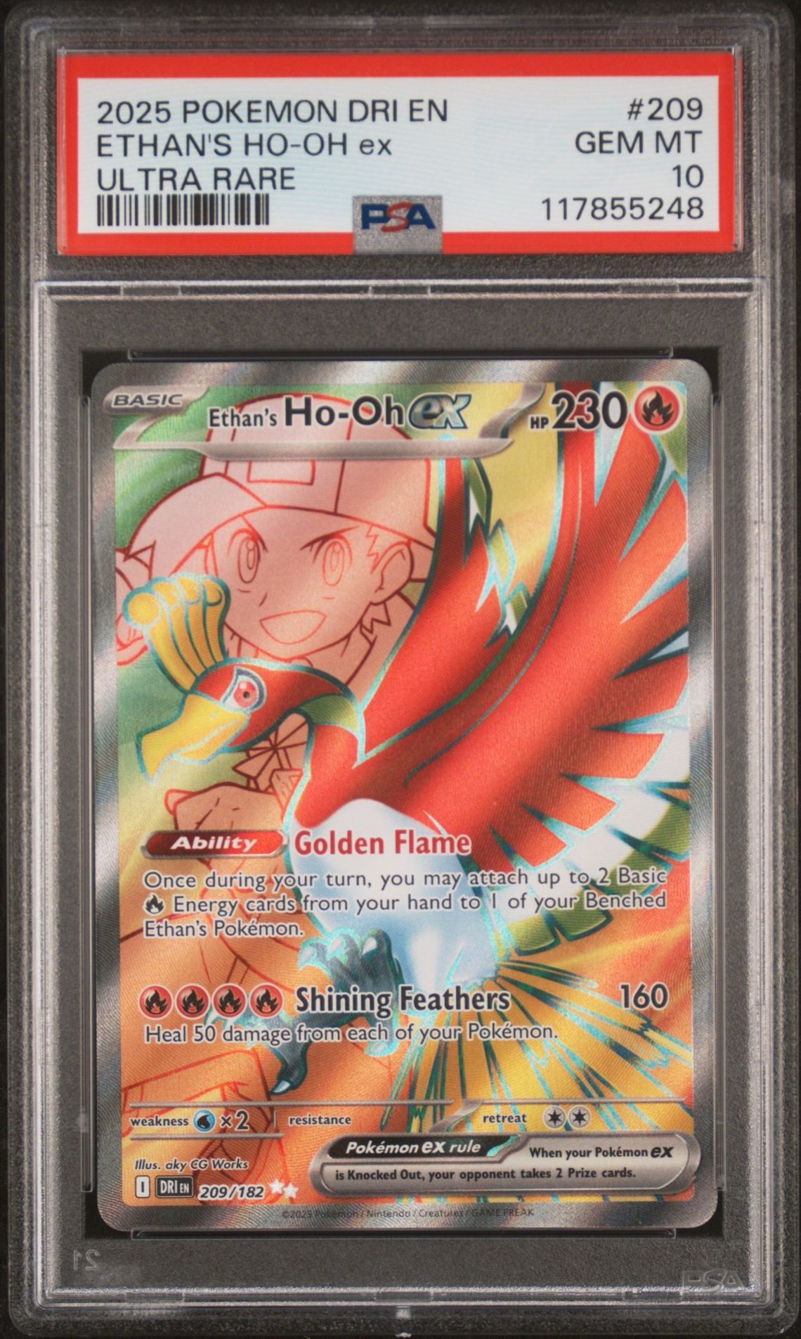 2025 POKEMON DRI EN DESTINED RIVALS ULTRA RARE #209 ETHAN'S HO OH EX PSA 10 2025 POKEMON DRI EN DESTINED RIVALS ULTRA RARE #209 ETHAN'S HO OH EX PSA 10
