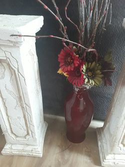 Tall vase with flowers