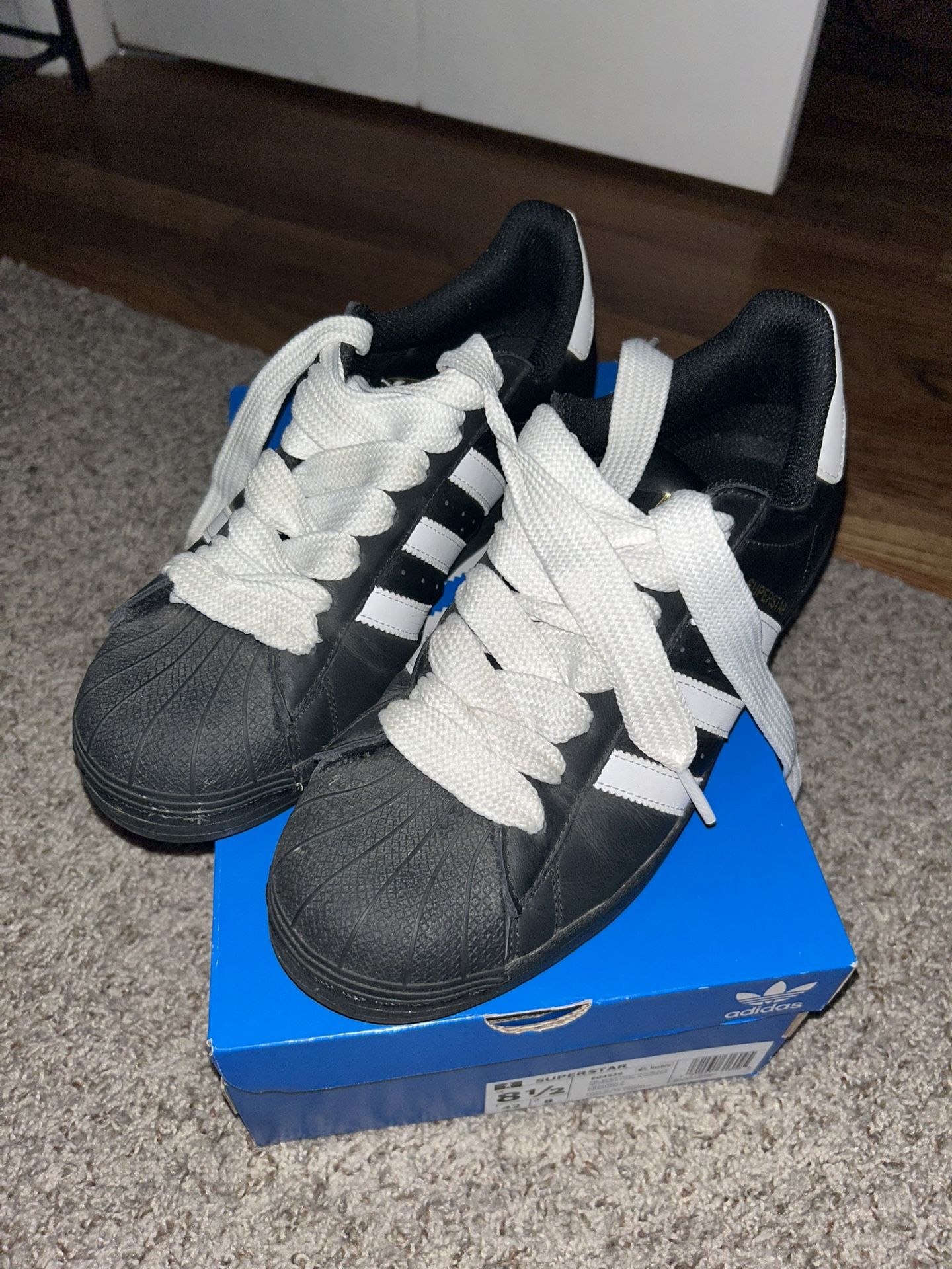 Adidas Superstars With Fat Laces 