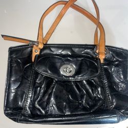 Vintage Coach A1093 F14729 Black Leather Crossbody Purse Bags