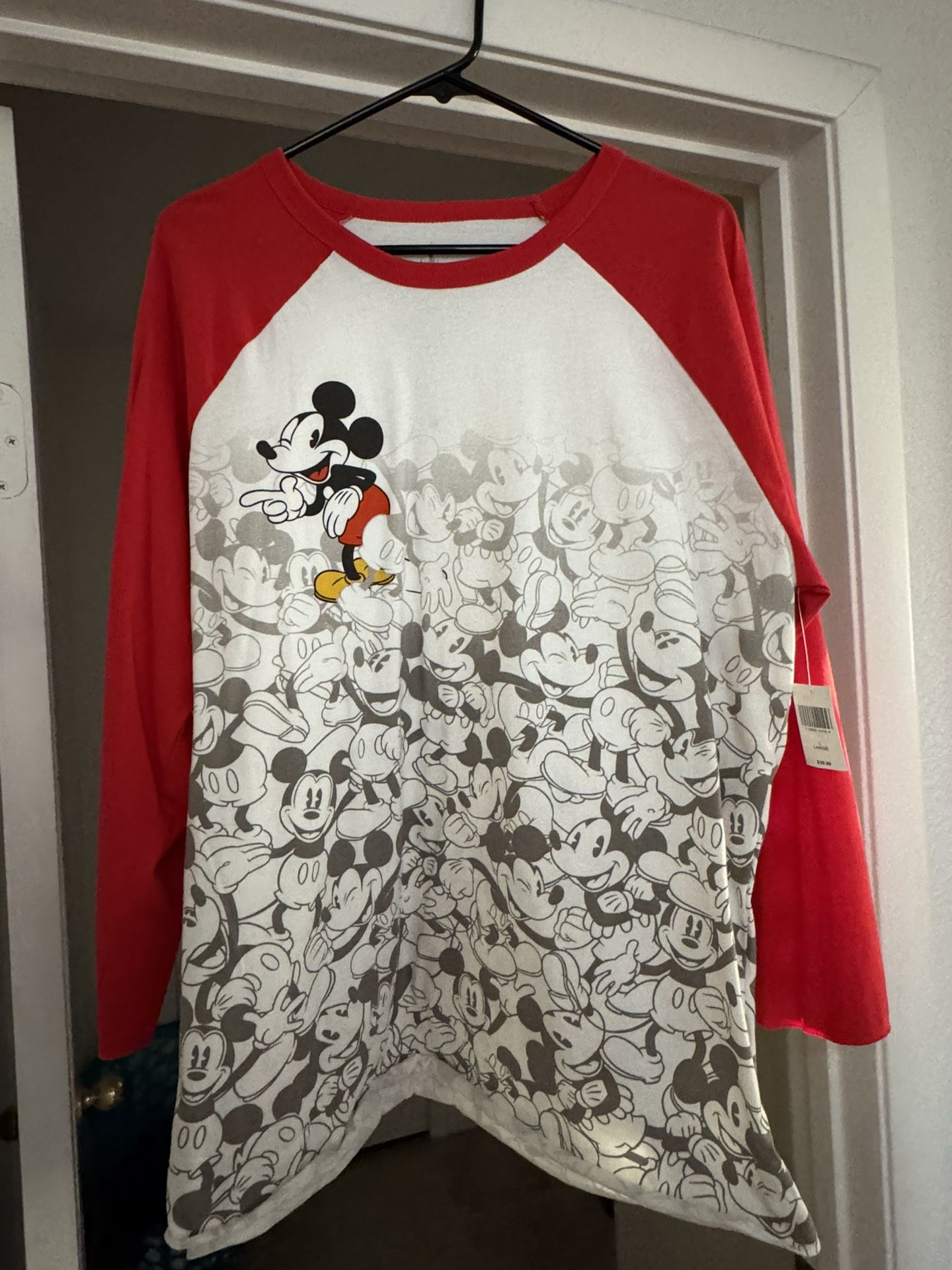 Mickey Mouse Mens Baseball Tee