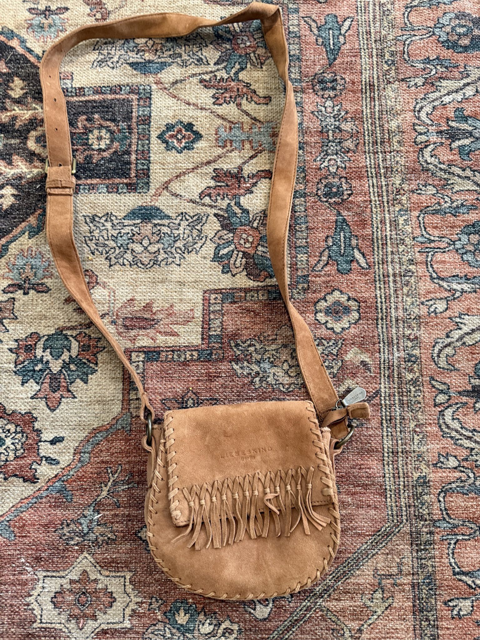 Liebeskind Women's Lennja Suede Fringe Crossbody Bag - Cognac