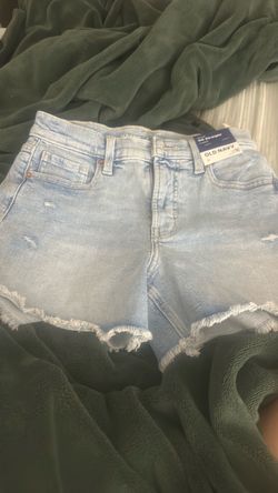 High rise og straight jean shorts