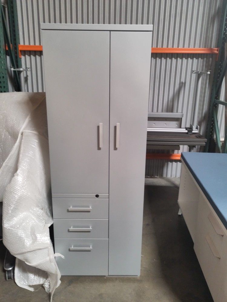 New Grey Metal Herman Miller Locker Wardrobe Employee