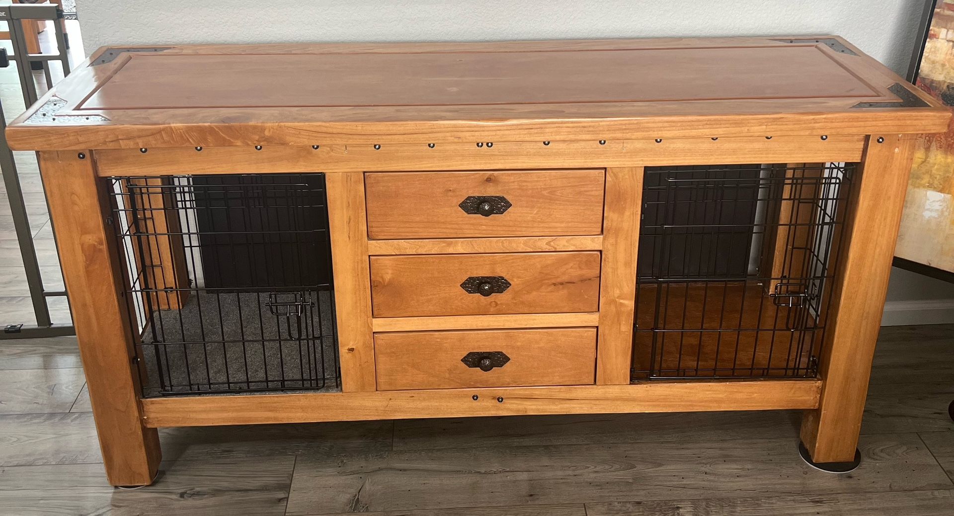 Dog/cat Crate Furniture, Brown, Rustic