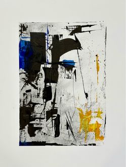 Original Abstract Artwork on Paper – 11×14