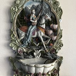 Vintage European fountain wall decor