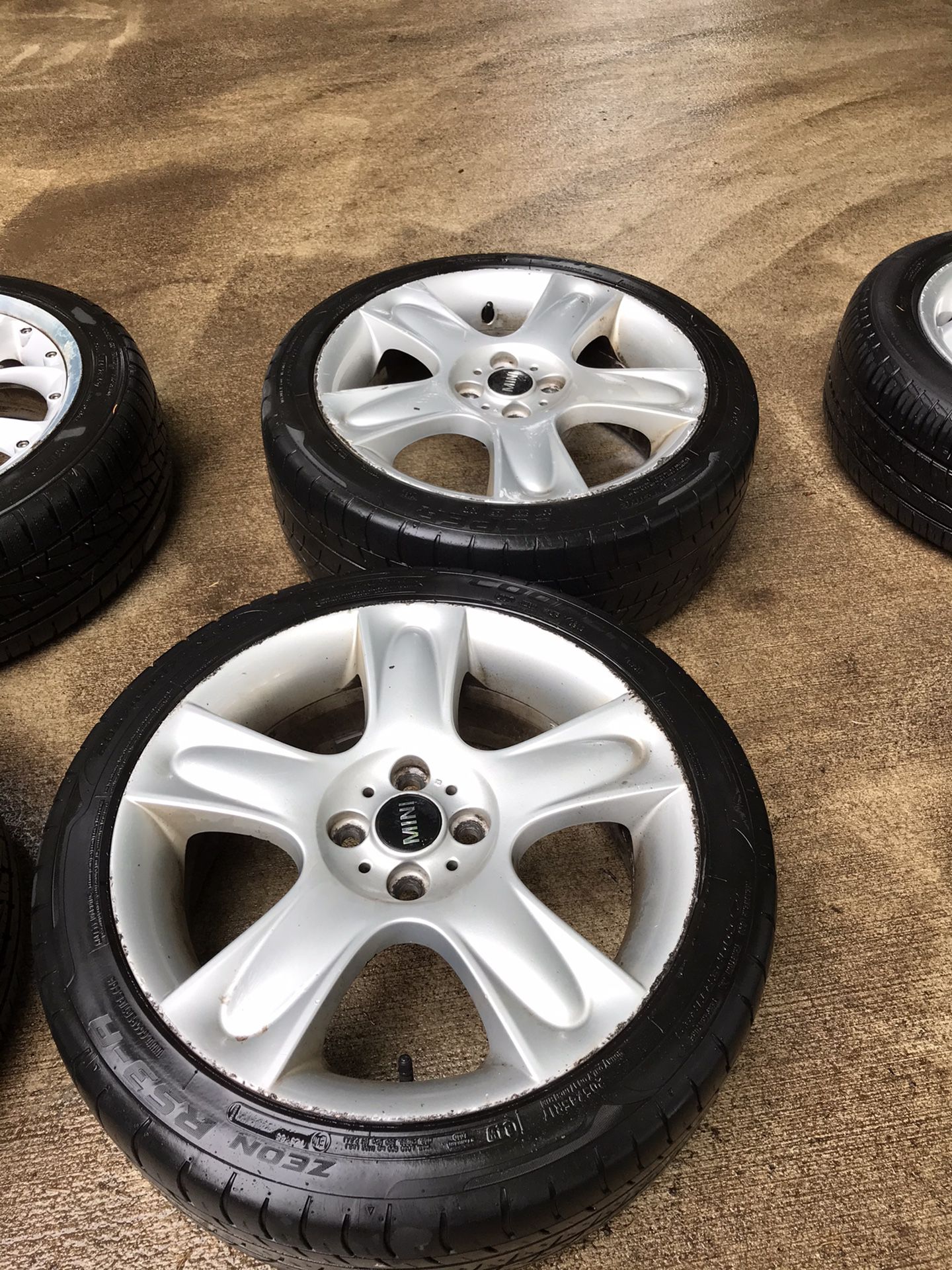 X4 Mini Cooper 17” wheels and tires.