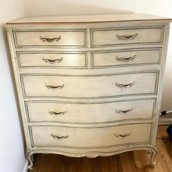 Vintage 1968 Drexel Solid Wood Dresser – French Provincial – Great DIY Project