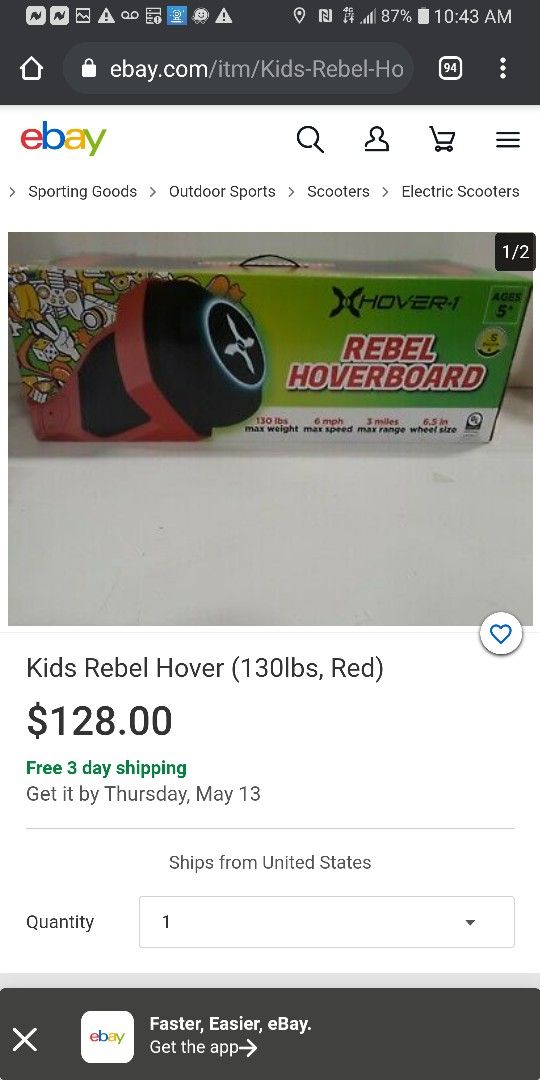 Rebel Hoverboard. Make Offer