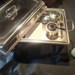 Chafing Dish 2 Burners Includes Aterno Cans 