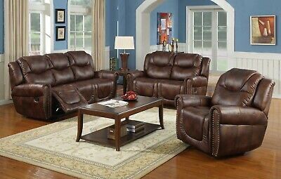 3pc Sofa Recliner Set- Sala Reclinable de 3 pc