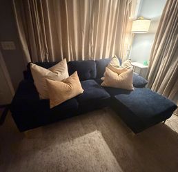 Navy blue sectional
