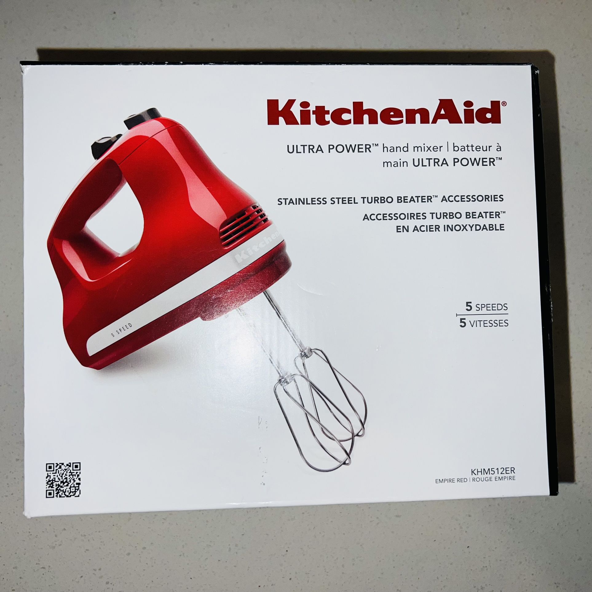 NEW KitchenAid Ultra Power 5-Speed Hand Mixer