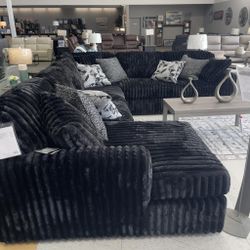 Black Color Corduroy Sectional Couch W Chaise 🌟 Color Options Fast Delivery 👉 PLEASE ASK FOR JON GREEN WHEN YOU ARRIVE!