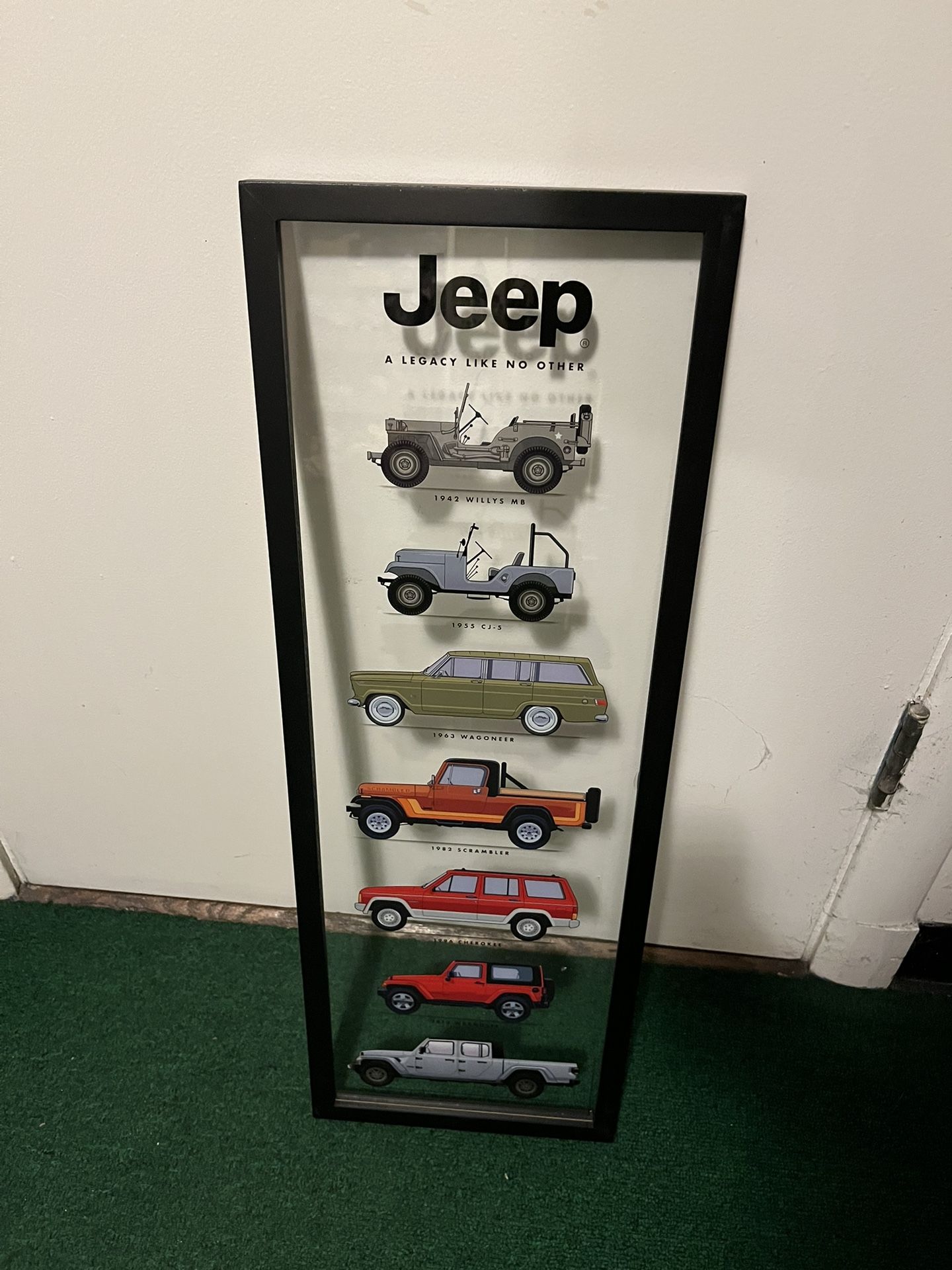 Jeep Framed Timeline Picture