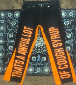 ALOCS FLARED ORANGE JEANS