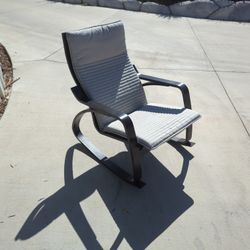 Black And Beige IKEA Rocking Chair 