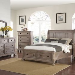 Queen Sleigh Bed With Matching Dresser