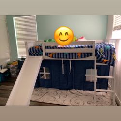 Kids Loft Bed with Slide – Great Condition!