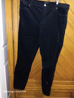 Black Velvet Skinny Pants