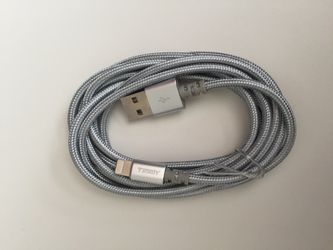 6 Ft iPhone charger tough fast braided