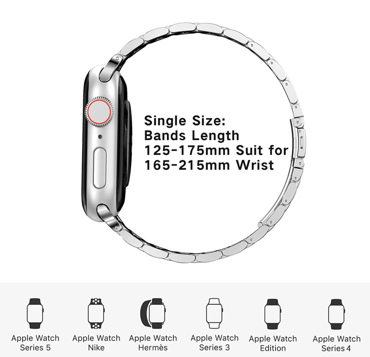 Apple Watch Band 42mm 44mm 45mm, Stainless Steel Apple Watch Band