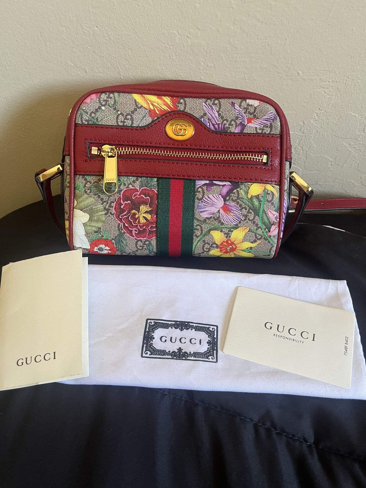 Gucci Ophidia GG Flora Crossbody Bag