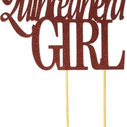 All About Details Red Quinceanera-Girl Cake Topper, 6 x 9

