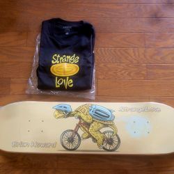 Such a sweet deck here! 8.38 x 32 and comes with Matching Large Shirt! Brand new, MInt in Shrink and artwork by Sean Cliver! Good luck