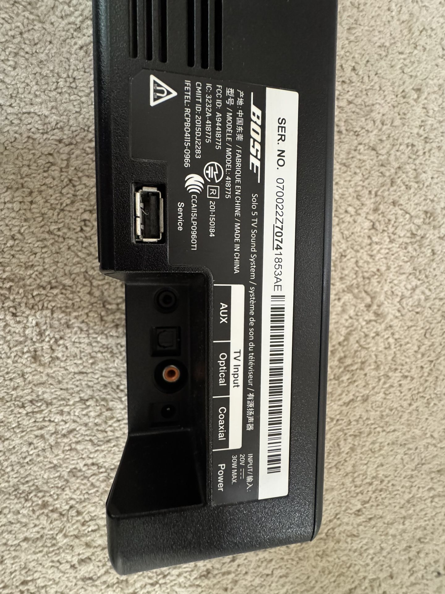 Bose Solo 5 Sound System