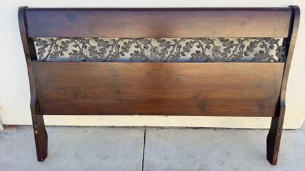 California King Slay Bed with decorative iron work