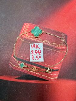 14K Solid Gold Bracelet For Wedding 2.5Gr 7.5 Inches Long